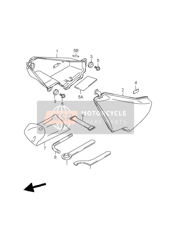 Suzuki C800 (VL800) INTRUDER 2010 Caja de equipaje para un 2010 Suzuki C800 (VL800) INTRUDER