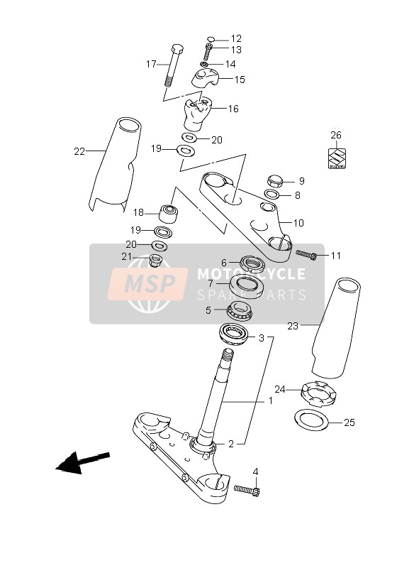 Suzuki C800 (VL800) INTRUDER 2010 Steering Stem for a 2010 Suzuki C800 (VL800) INTRUDER