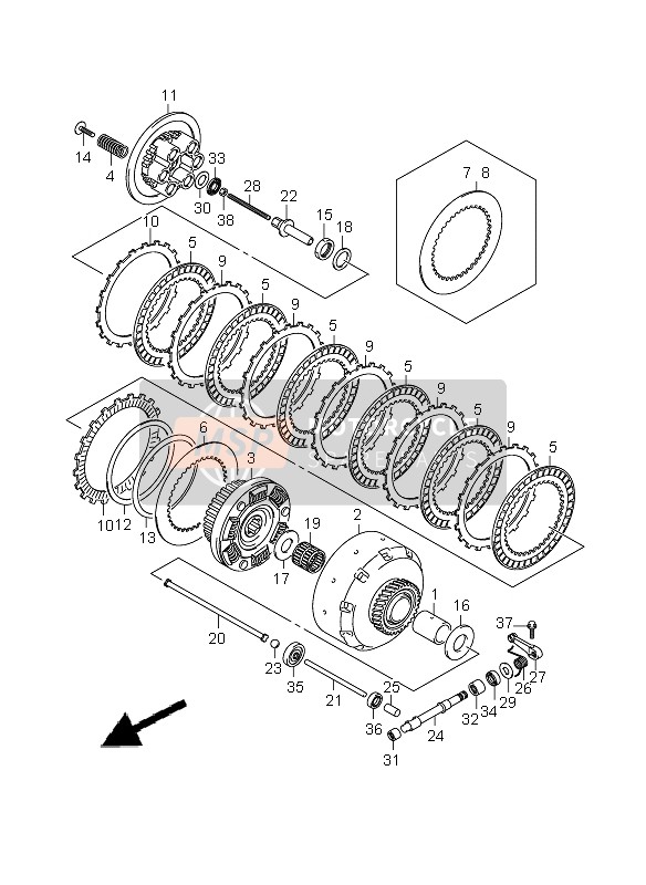 Suzuki C1800R (VLR1800) INTRUDER 2010 Clutch for a 2010 Suzuki C1800R (VLR1800) INTRUDER