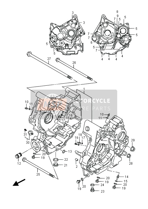 1130606831, Crankcase Set, Suzuki, 0