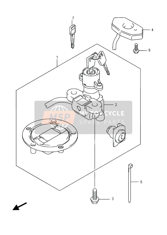 Suzuki DL1000A V-STROM 2015 Blocco set per un 2015 Suzuki DL1000A V-STROM