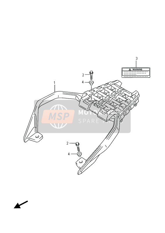 Suzuki DL1000A V-STROM 2015 Carrier for a 2015 Suzuki DL1000A V-STROM