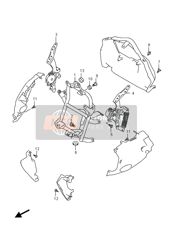 Suzuki DL1000A V-STROM 2015 HAUBE INSTALLATIONSTEILE für ein 2015 Suzuki DL1000A V-STROM