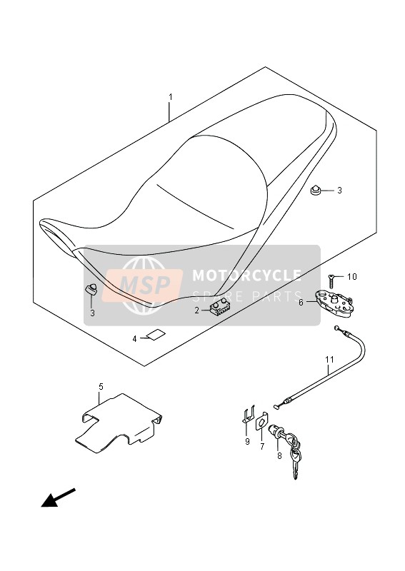 4510031J01AR8, Seat Assy, Suzuki, 2