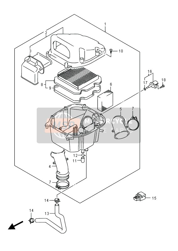 1365041F10, Sensor Luchttem, Suzuki, 2