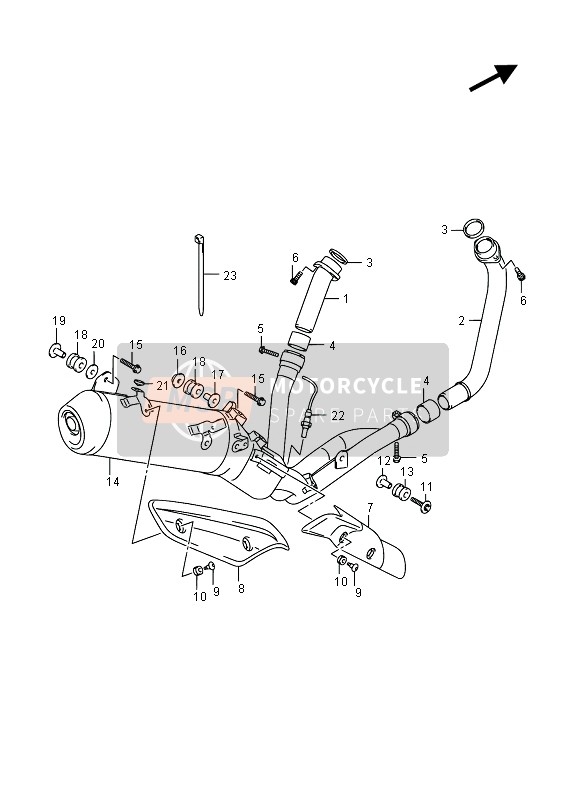 Suzuki DL650A V-STROM 2015 SCHALLDÄMPFER für ein 2015 Suzuki DL650A V-STROM