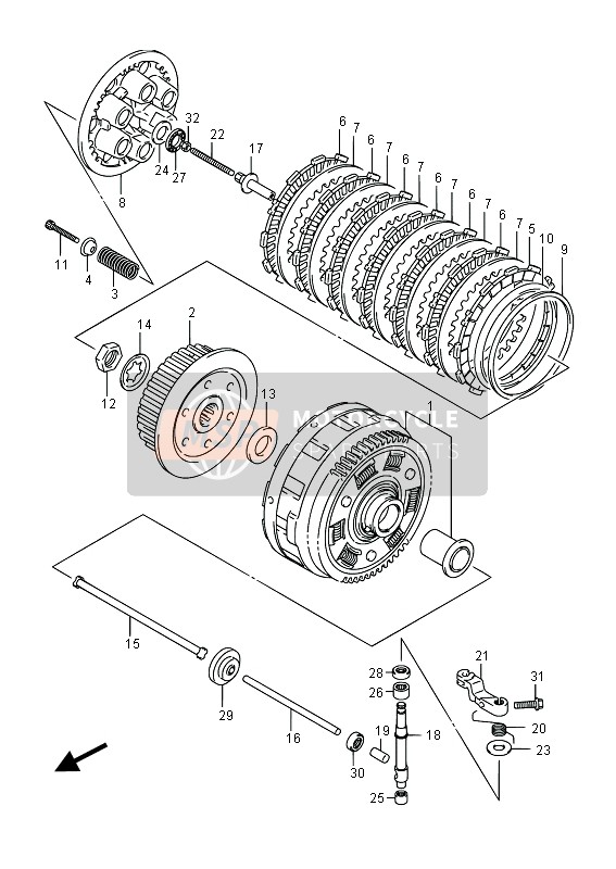 Suzuki DL650A V-STROM 2015 Clutch for a 2015 Suzuki DL650A V-STROM