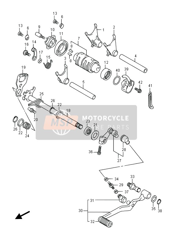 Suzuki DL650A V-STROM 2015 Cambio de marchas para un 2015 Suzuki DL650A V-STROM