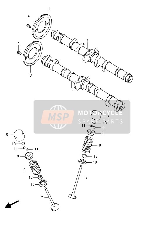 Suzuki GSF1250SA BANDIT 2015 Camshaft & Valve for a 2015 Suzuki GSF1250SA BANDIT