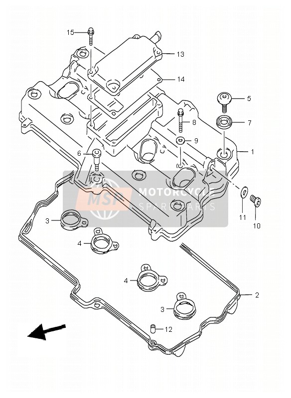 Suzuki GSX600F 1998 Cylinder Head Cover for a 1998 Suzuki GSX600F