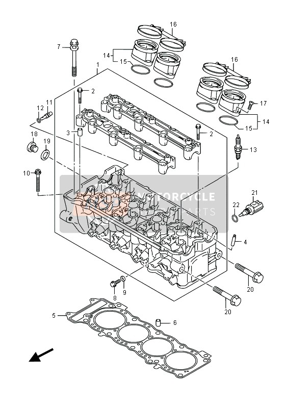 Suzuki GSR750Z(A) 2015 Testata per un 2015 Suzuki GSR750Z(A)