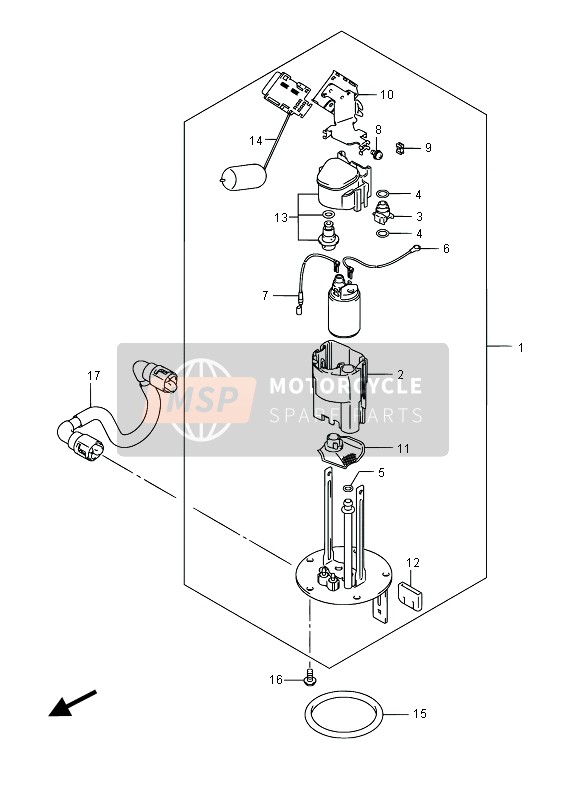 Suzuki GSR750Z(A) 2015 KRAFTSTOFFPUMPE für ein 2015 Suzuki GSR750Z(A)