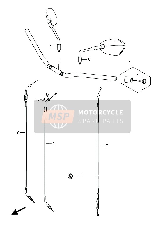 Suzuki GSR750Z(A) 2015 Guidon pour un 2015 Suzuki GSR750Z(A)