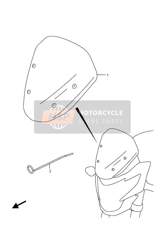 Suzuki GSR750Z(A) 2015 OPTIONAL (MESSGERÄTBLENDEN-SET) für ein 2015 Suzuki GSR750Z(A)