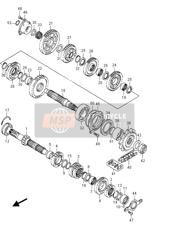 Suzuki GSX-R1000 2015 Transmission for a 2015 Suzuki GSX-R1000