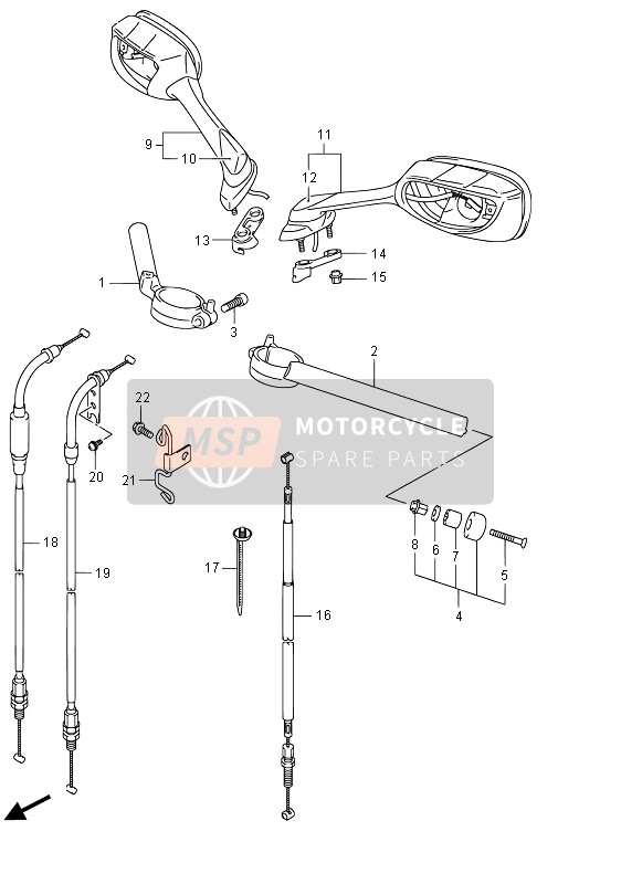 Suzuki GSX-R1000 2015 Handlebar for a 2015 Suzuki GSX-R1000