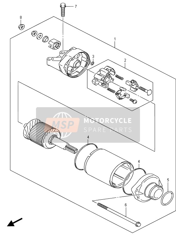 Suzuki GSX-R750 2015 Starting Motor for a 2015 Suzuki GSX-R750