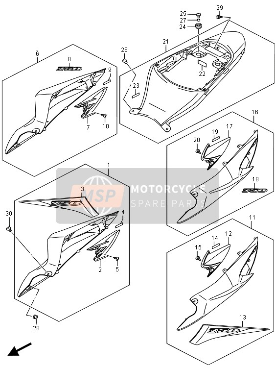 6814515J10A3G, Tapa, Cubierta Chasis, Suzuki, 0