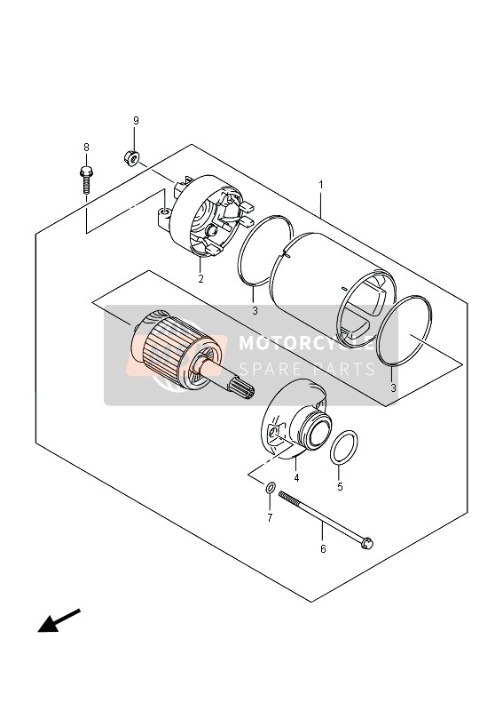 Suzuki GSX1250FA 2015 Starting Motor for a 2015 Suzuki GSX1250FA