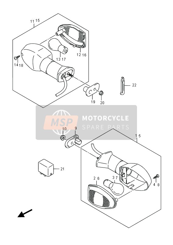 3560308JB0, Lamp Assy,Rr Turnsignal Rh, Suzuki, 0