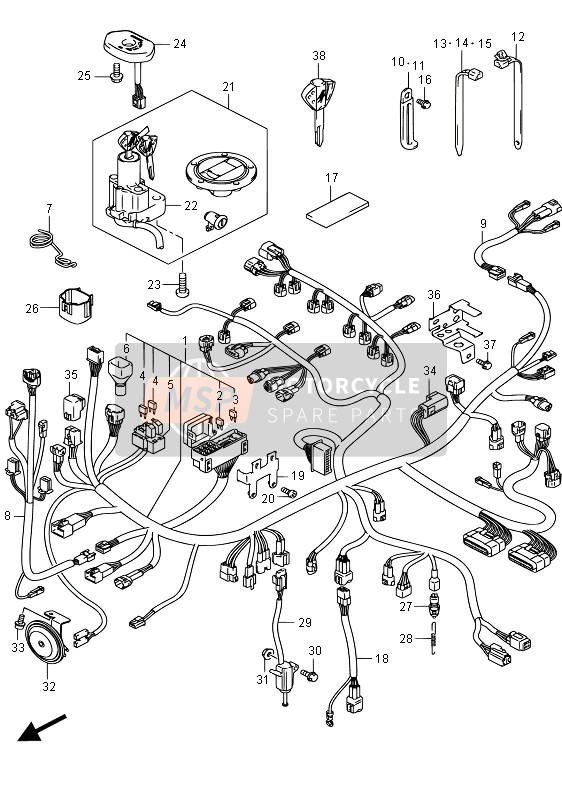 Wiring Harness (GSX1300RA E19)