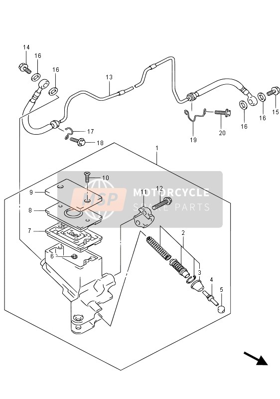 5967506F10, Bearing Bolt, Suzuki, 2