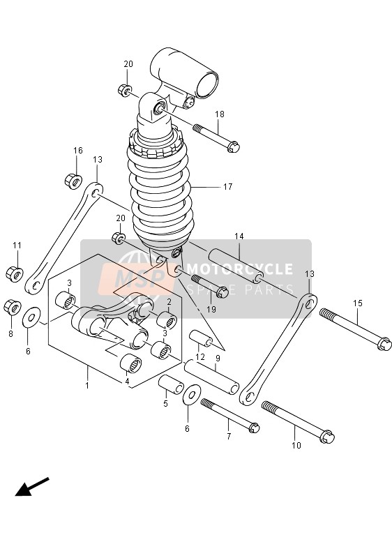 Leva cuscino posteriore (GSX1300RA E19)