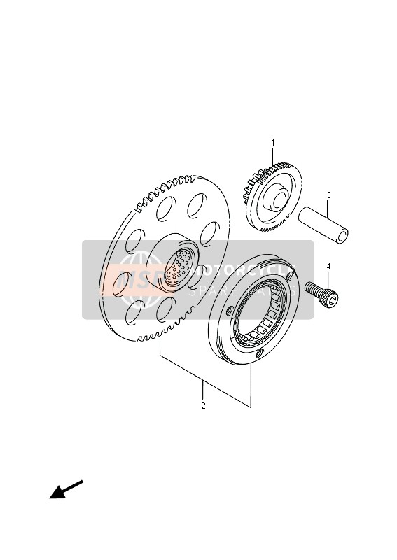 Suzuki GW250 INAZUMA 2015 Starter Clutch for a 2015 Suzuki GW250 INAZUMA