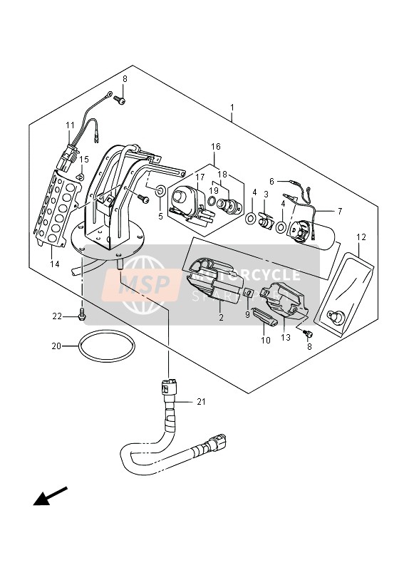 Suzuki GW250 INAZUMA 2015 Pompe à carburant pour un 2015 Suzuki GW250 INAZUMA