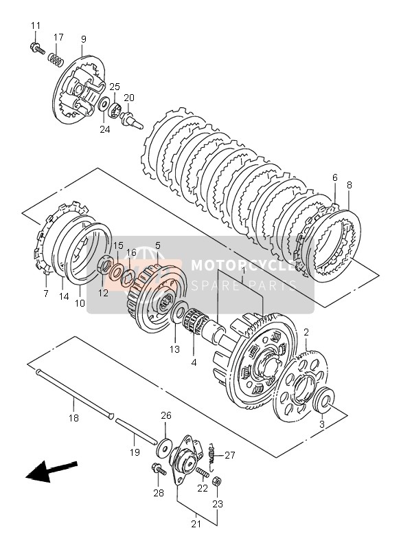 Suzuki GSX600F 1998 Clutch for a 1998 Suzuki GSX600F