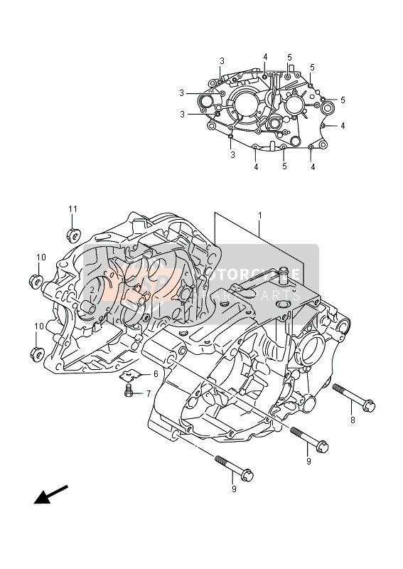 Suzuki RV125 2015 Caja Del Cigüeñal para un 2015 Suzuki RV125
