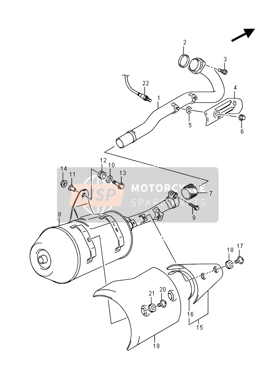 Suzuki RV125 2015 Muffler for a 2015 Suzuki RV125