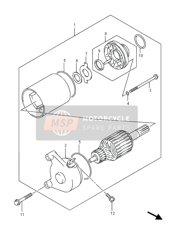 Suzuki RV125 2015 Starting Motor for a 2015 Suzuki RV125