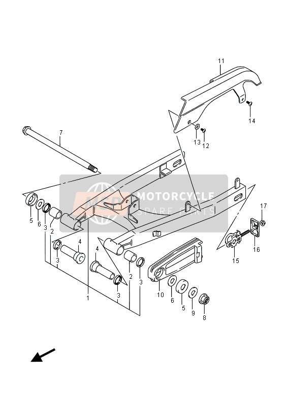 6127313G01, Buffer,Chain To, Suzuki, 1