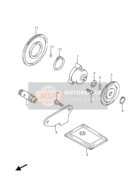 Suzuki SFV650(A) GLADIUS 2015 La pompe à huile pour un 2015 Suzuki SFV650(A) GLADIUS