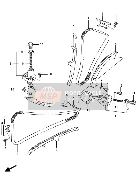 Caltric 525-120 Drive Chain For Suzuki SV650 (1999-2008) - 122 Links, Steel