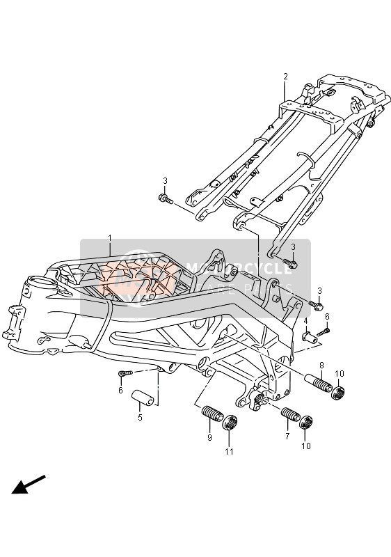 Suzuki SV650S 2015 Frame for a 2015 Suzuki SV650S