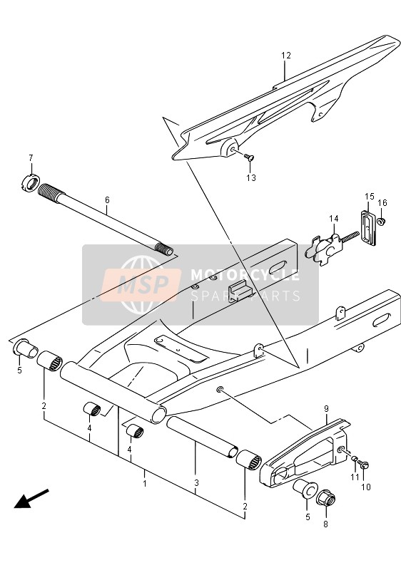 Suzuki SV650S 2015 Rear Swing Arm for a 2015 Suzuki SV650S