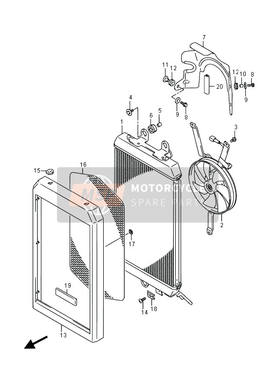 1776218H01, Molding,Radiato, Suzuki, 2