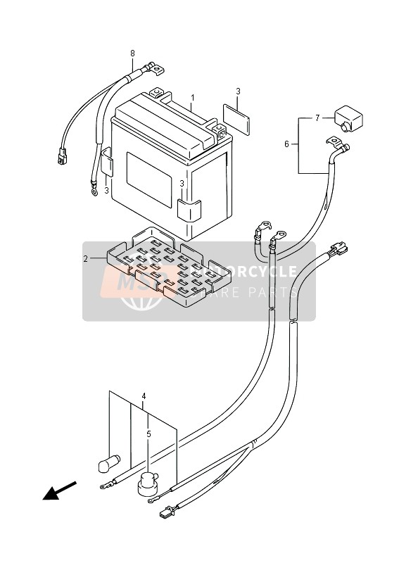 Suzuki VL1500BT INTRUDER 2015 Batteria per un 2015 Suzuki VL1500BT INTRUDER