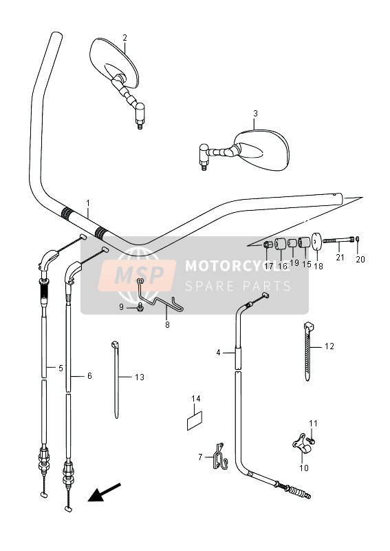 Suzuki VL1500BT INTRUDER 2015 Guidon pour un 2015 Suzuki VL1500BT INTRUDER