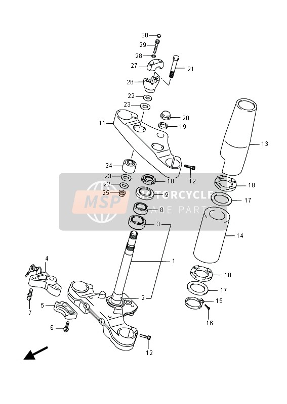 Suzuki VL1500BT INTRUDER 2015 T-Stuk voor een 2015 Suzuki VL1500BT INTRUDER