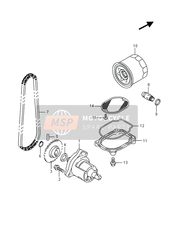 Suzuki VL800 INTRUDER 2015 ÖLPUMPE für ein 2015 Suzuki VL800 INTRUDER