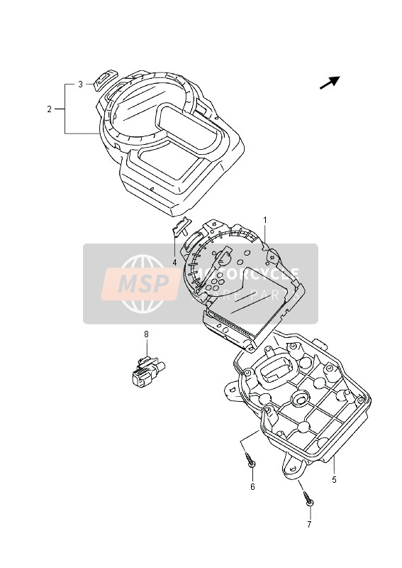 Suzuki DL1000A V-STROM 2014 TACHOMETER für ein 2014 Suzuki DL1000A V-STROM