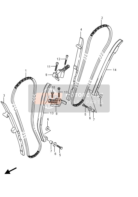 Suzuki VZ800 INTRUDER 2015 STEUERKETTE für ein 2015 Suzuki VZ800 INTRUDER