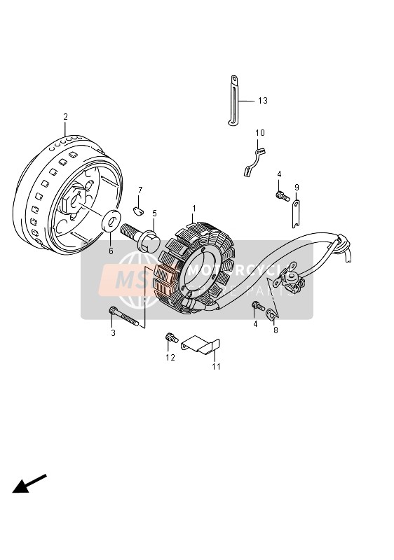 Suzuki VZ800 INTRUDER 2015 Magneti per un 2015 Suzuki VZ800 INTRUDER