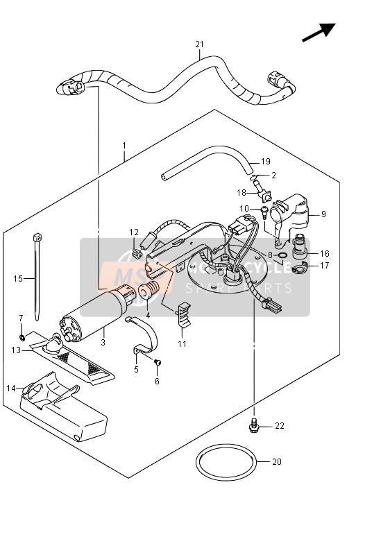 Suzuki VZR1800(BZ) (M1800) INTRUDER 2015 KRAFTSTOFFPUMPE für ein 2015 Suzuki VZR1800(BZ) (M1800) INTRUDER