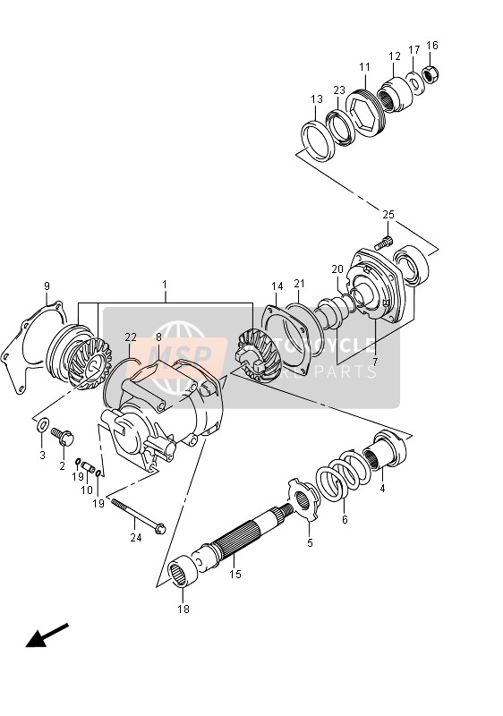 Engranaje impulsor secundario