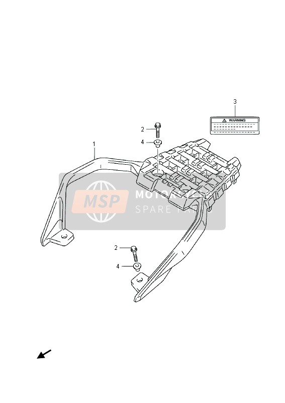 Suzuki DL1000A V-STROM 2014 Carrier for a 2014 Suzuki DL1000A V-STROM