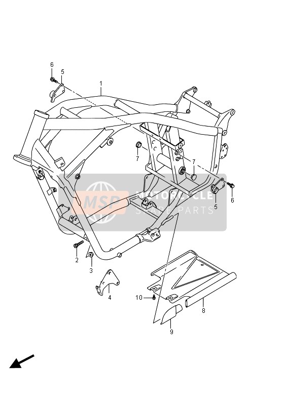 Suzuki VZR1800(BZ) (M1800) INTRUDER 2015 Cadre pour un 2015 Suzuki VZR1800(BZ) (M1800) INTRUDER